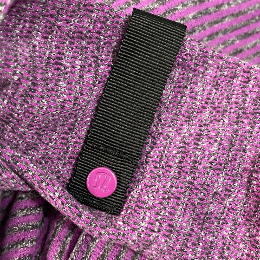 Lululemon Vinyasa Scarf *Rulu Mini Check Pique Ultra Violet Heathered Black
